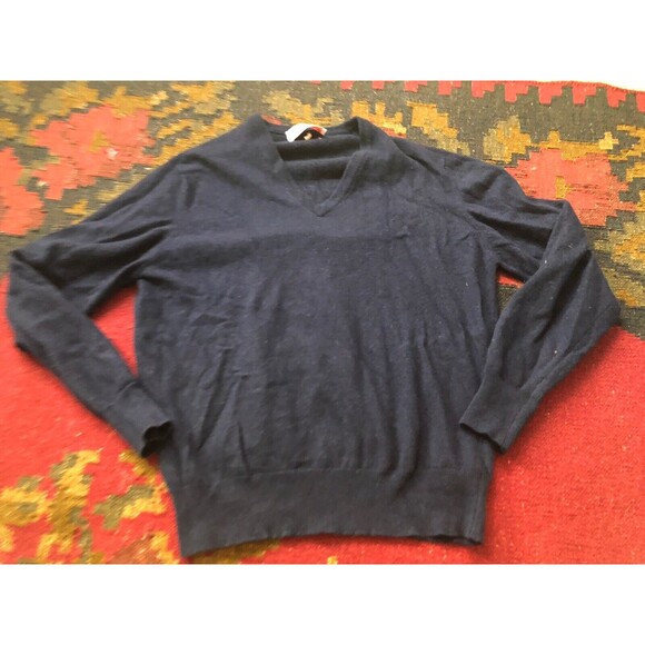 100% Cashmere Men's S Blue Long Sleeve Sweater - Picture 1 of 3